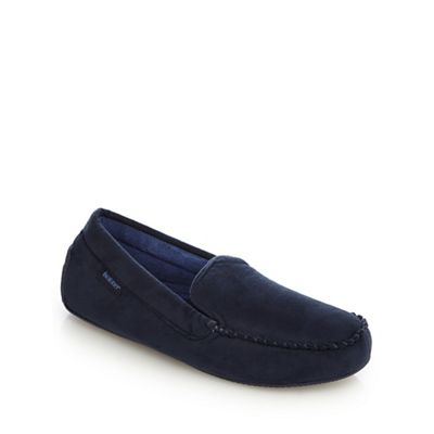 Totes Navy 'Pillowstep' moccasin slippers